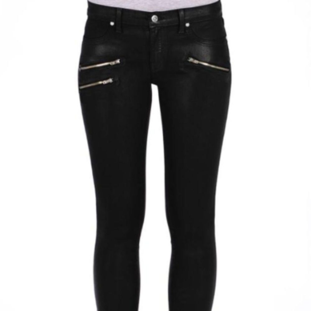 Henry and Belle Black Slick Biker/Zipper